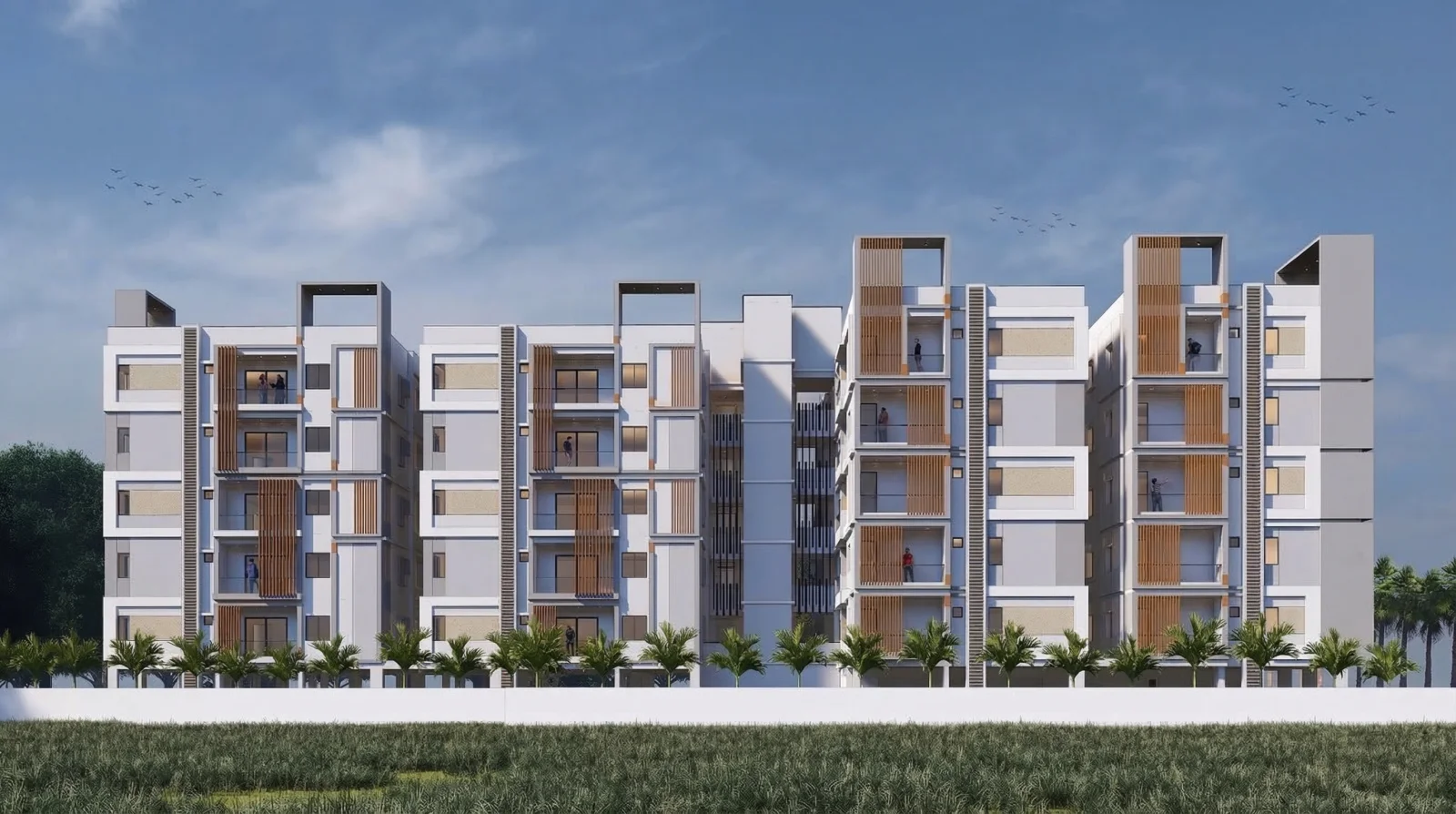 Ayodhya Block Luv west elevation